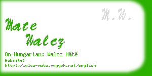 mate walcz business card