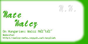 mate walcz business card